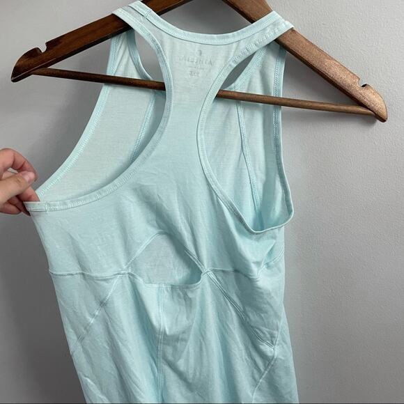 Athleta | Cutout Repetition Tank Baby Blue Athletic Long Workout Size XXS - Picture 7 of 9